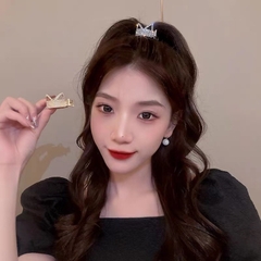 Kẹp Tóc Sắt Đính Ngọc Tai Mèo Đuôi Ngựa 7708