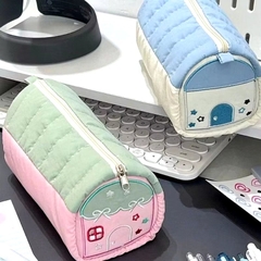 Túi Đựng Bút Vải Hình Ngôi Nhà Phối 2 Màu Cute 15231