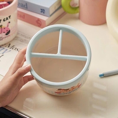 Ống Kệ Đựng Bút 3 Ngăn Tròn Cute Puppy, Sweet Cat 16653