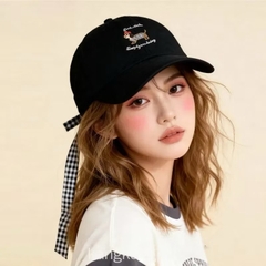 Mũ Lưỡi Trai Thêu Cún Thắt Nơ 17355
