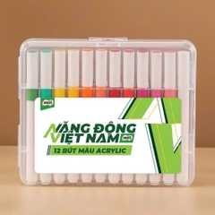 Hộp 12 Bút Màu Acrylic Marker Vẽ Mọi Chất Liệu Milo 16713