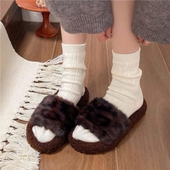 Dép Lông Xù Da Báo Đi Trong Nhà 16695