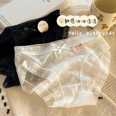 Set 5 Quần Chip, Lót Cotton Ren Nơ Hoạ Tiết Trái Tim 16721
