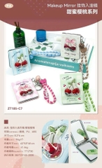 Móc Khoá Gương 2 Mặt Nhũ Kim Tuyến Kèm Dây 16829