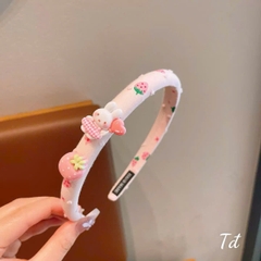Cài Tóc Bờm Xốp Hoạ Tiết Trẻ Em Đính Charm Cute 1.5cm 17716