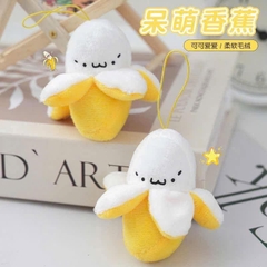 Móc Khóa Gấu Bông Trái Chuối Vàng Lột Vỏ 16110