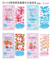 Sticker Nổi 3D Xếp Chồng Trong Suốt Đủ Mẫu 17533