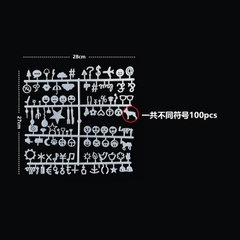 Bảng 100 Chữ Nhựa Ghim Bảng Gỗ 16592