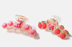 Kẹp Tóc Càng Cua Nhiều Răng Charm Gấu Dâu/4M 8772