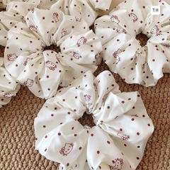 Cột Tóc Màu Be Kitty Chấm Bi 17607