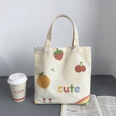 Túi Tote Vải Canvas In Hình Đủ Mẫu 32Cm Không Khoá Kéo 17674