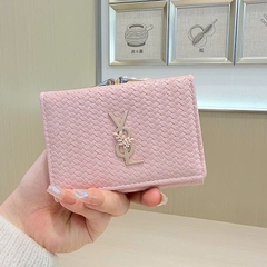 Ví Đựng Tiền Da Đẹp Chéo Dạng Gấp Gọn YSL Hoa 17489
