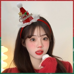 Cài Tóc Nhung Đỏ Nón Chóp Noel Cute 16332