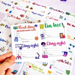 Bộ 32 Tem Nhãn Dán Sách Vở Cute 18002