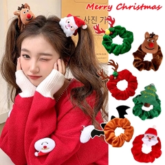 Cột Tóc Vải Nhung Lông Mịn Noel Giáng Sinh 16307