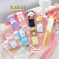Gương Lược Gấp Gọn Hoạt Hình 2in1 Charm Thú 17874