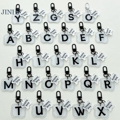 Móc Khoá Khoen Mặt Charm Chữ Đen Trắng Ngôi Sao Happy Day 16266