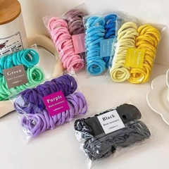 Bì 50 Dây Chun Buộc Tóc Trơn Mix 2 Màu 17630