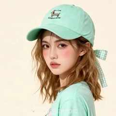Mũ Lưỡi Trai Thêu Cún Thắt Nơ 17355