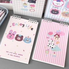 Sổ Lò Xo A5 Lật Dọc Hoạ Tiết Hoạt Hình 16248