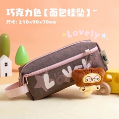 Hộp Bút Vải Plush Doll Pencil Case Kèm Móc Khoá Gấu Bông 17369