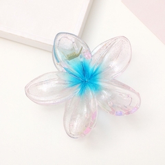 Kẹp Tóc Nhựa Hình Hoa Sứ 5 Cánh 8cm Nhũ Ombre 12819