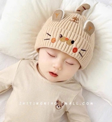 Mũ Len Mặt Hổ Có Tai và Đuôi Cute 16215