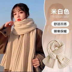 Khăn Len Choàng Cổ Trơn Tag Handmade 20*150cm 16443