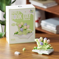 Mô Hình Lego 3D Lắp Ráp Hoa WORLD BOOK DAY 17115