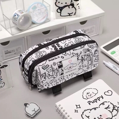 Túi Bít Vải 3 Ngăn 2 Dây Kéo Đủ Mẫu Cute 17889