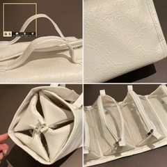 Túi Da Đựng Đồ Trang Điểm 4 Ngăn Cuộn Tròn Tháo Rời 17301