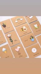 Thiệp Giấy Vintage Kèm Họa Tiết 3D 9*11cm 13624