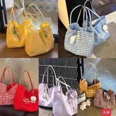 Túi Vải Tote 2 Mặt Hoạ Tiết Sóng Chấm Bi Da Báo 17879