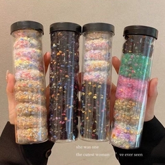 Set Ống 10 Cột Tóc Lông Xù Bản To Màu Sắc 15490