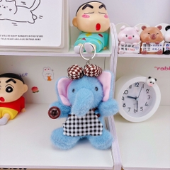 Móc Khóa Gấu Bông Chú Voi Xanh Mặc Đồ 15524