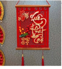 Khánh Treo Chữ Thư Pháp Chữ Nhật Nẹp Gỗ Trang Trí Tết 16642