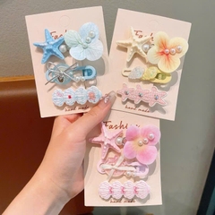 Set 3 Kẹp Tóc Sao Biển Vỏ Sò Hoa Lan Thời Trang 17368