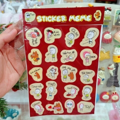 Set 2 Tấm Sticker Meme Đỏ Hài Hước 16783