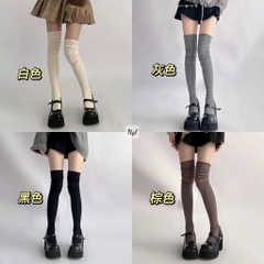 Tất Đùi Nữ Dày Mịn Trên Gối Trơn Mang Bốt 16521