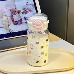 Bình Nước Nhựa Trong Suốt Hoạt Hình Đủ Mẫu 500Ml 17591