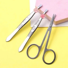 Bộ 3 Món 2 Nhíp, Kéo Mini Makeup Tools No1228 16414