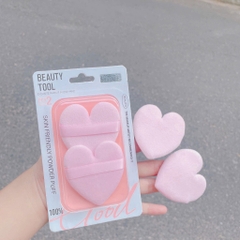 Set 2 Mút Trang Điểm Trái Tim BEAUTY TOOL GOOD 16102