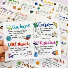 Bộ 32 Tem Nhãn Dán Sách Vở Cute 18002