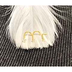 Bông Tai, Khuyên Mũi Chân Cong Đính Đá 16040