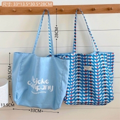 Túi Vải Tote 2 Mặt Hoạ Tiết Sóng Chấm Bi Da Báo 17879