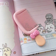 Lược Chải Tóc Cầm Tay Mini Que Kem Đính Charm 16693