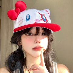 Mũ Lưỡi Trai Mèo Đính Nơ Đỏ 15728