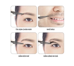 Set 2 Nhíp Nhổ Lông XINLILAI Ko Gỉ Đầu Bằng/ Xéo 13966