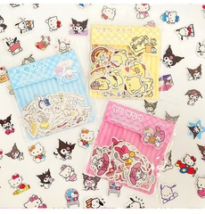 Set 100 Sticker Hoạt Hình Sanrio Cute 13962