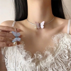 Vòng Cổ Choker Mặt Bướm Ngọc Trai  13960
